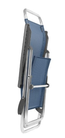 Premium Blue Aluminum Low Folding Armchair