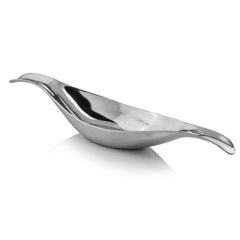 8' X 34.5' X 5.5' Silver Aluminum Long Wavy Bowl