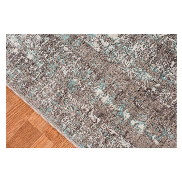 3.93" X5.57" X 0.38" Gray  Polyester Area Rug