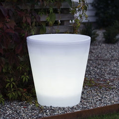 16 X 15 X 15 Multi  PE Plastic Round LED Planter