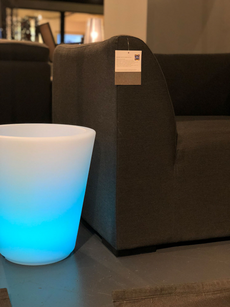 16 X 15 X 15 Multi  PE Plastic Round LED Planter