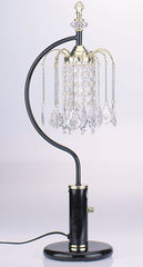 Crystal Arc Style Black Table Lamp