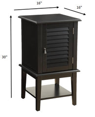 16' X 16' X 30' Black Wood Side Table