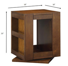 18' X 18' X 22' Espresso Wood End Table