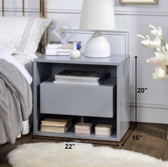 22' X 16' X 20' Gray Wood Accent Table