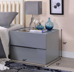 24' X 17' X 18' Gray Metal Accent Table