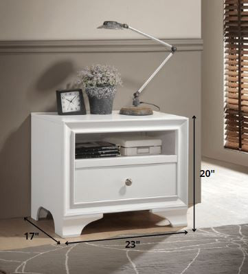 23' X 17' X 20' White Wood Accent Table