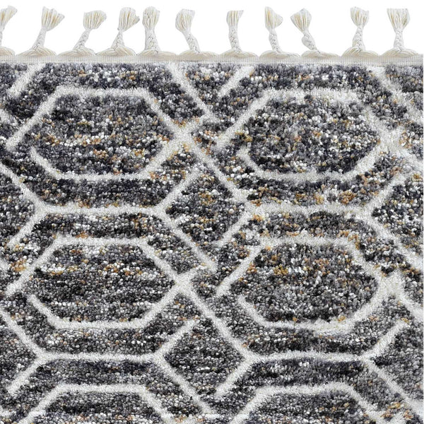94 X 126 X 1 Grey Polyester Rug