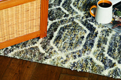 94 X 126 X 1 Grey Polyester Rug