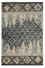 8'x10' Slate Blue Machine Woven Pinegrove Lodge Indoor Area Rug