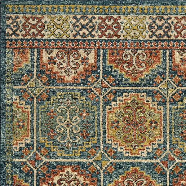 118 X 158 Teal Polypropylene Rug