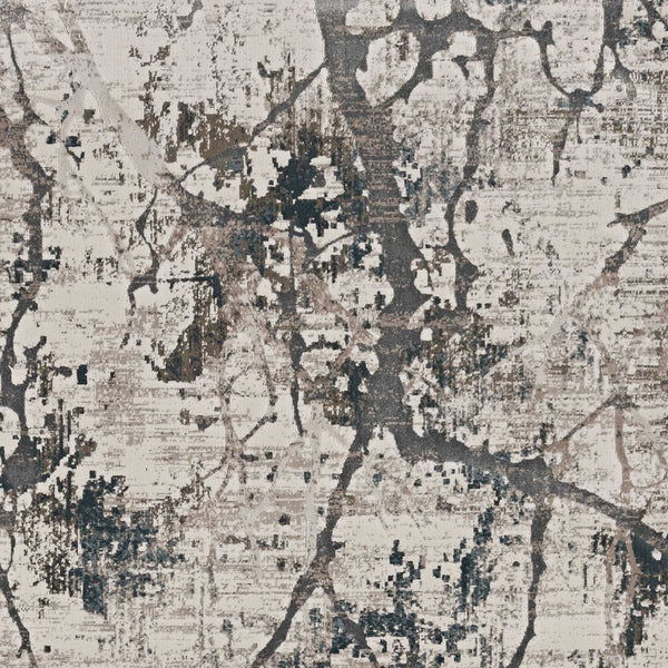 3' x 5'  Ivory or Mist Abstract Viscose Area Rug