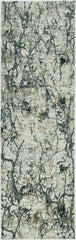 3' x 5'  Ivory or Mist Abstract Viscose Area Rug