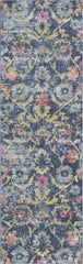63" X 91" Blue Polypropylene Rug