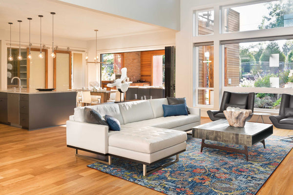 94 X 134 Blue Polypropylene Rug