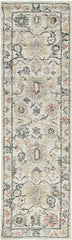 8'x11' Ivory Hand Tufted Space Dyed Floral Traditional Indoor Area Rug