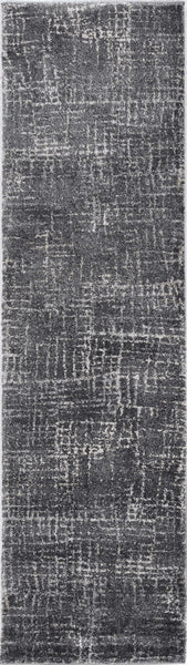 5'x8' Grey Machine Woven Abstract Scratch Indoor Area Rug
