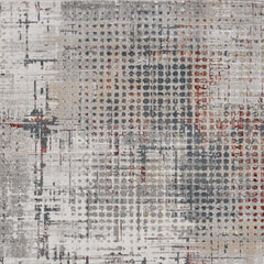 7' x 9' Grey or Brick Abstract Design Indoor Area Rug