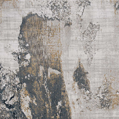 10'x13' Grey Brick Machine Woven Abstract Watercolor Indoor Area Rug