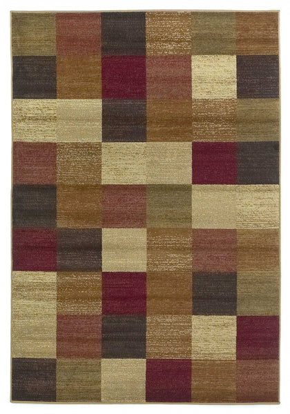 63" X 63" Beige Polypropylene Rug