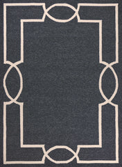 3' x 5' Onyx Coastal Bordered Area Rug