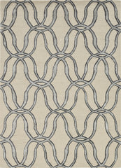 12'x15' Silver Ivory Hand Tufted Vermicular Indoor Area Rug