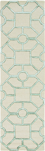 8'x10' Beige Hand Tufted Geometric Indoor Area Rug