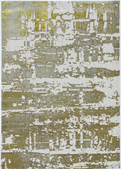 3' x 5' Ivory or Gold Abstract Area Rug