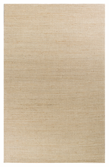 5'x7' Ivory Hand Woven Jute And Wool Indoor Area Rug