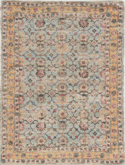 2'x4' Spa Green Hand Woven Floral Indoor Accent Rug