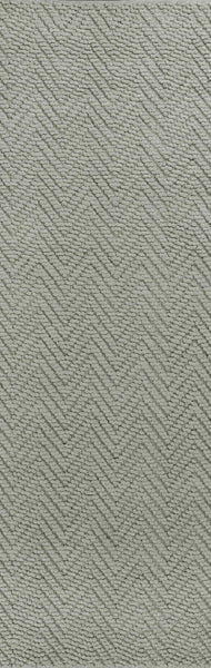 6' x 9' Grey Plain Herringbone Woven Jute Indoor Area Rug