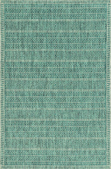 5'x7' Teal Machine Woven UV Treated Tribal Indoor Outdoor Area Rug