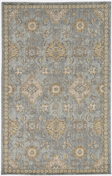 9'x13' Sage Green Machine Woven Vintage Traditional Indoor Area Rug