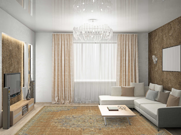 8'x11' Coffee Brown Machine Woven Floral Medallion Indoor Area Rug