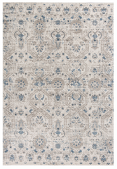 5'x8' Ivory Machine Woven Geometric Indoor Area Rug