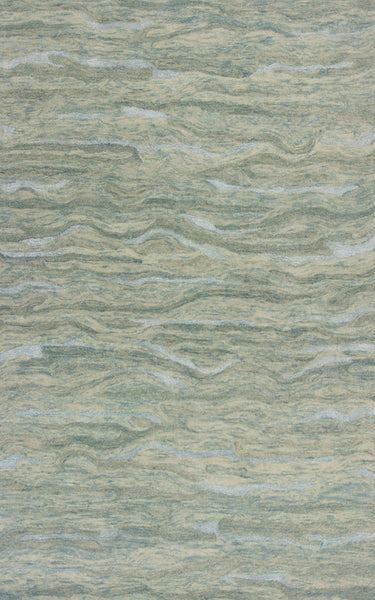5'x7' Seafoam Blue Hand Tufted Abstract Indoor Area Rug