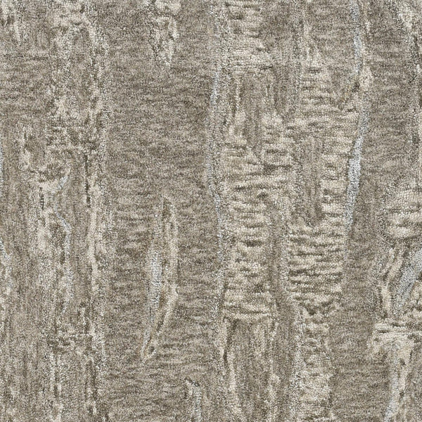 5' x 7' Sand Plain Wool Indoor Area Rug with Viscose Highlights