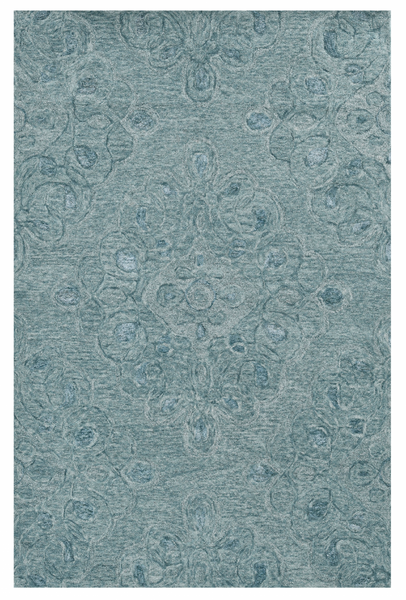 5'x7' Seafoam Blue Hand Tufted Floral Indoor Area Rug