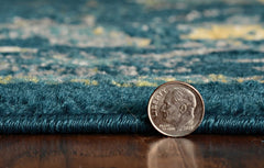 7'x11' Teal Machine Woven Traditional Indoor Area Rug