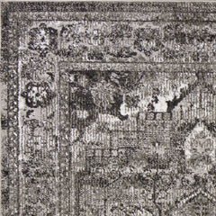 9'x13' Grey Machine Woven Traditional Medallion Indoor Area Rug