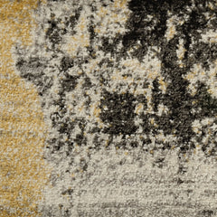 7'x11' Grey Machine Woven Watercolor Splash Indoor Area Rug