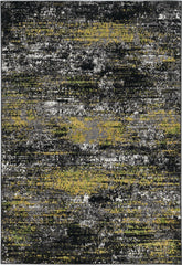 8'x11' Grey Machine Woven Abstract Industrial Style Indoor Area Rug