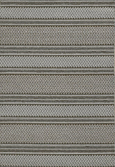 7'x9' Grey Machine Woven UV Treated Awning Stripes Indoor Outdoor Area Rug