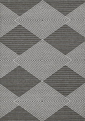 7' x 9' Grey or Ivory Geometric Diamonds Indoor Outdoor Area Rug