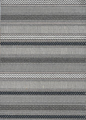 7' x 9' Taupe Geometric Pattern Indoor Outdoor Area Rug