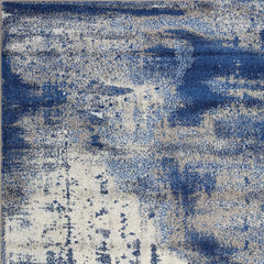 7'x10' Ice Blue Machine Woven Abstract Indoor Area Rug