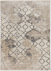 4' x 6' Ivory Faded Vintage Area Rug
