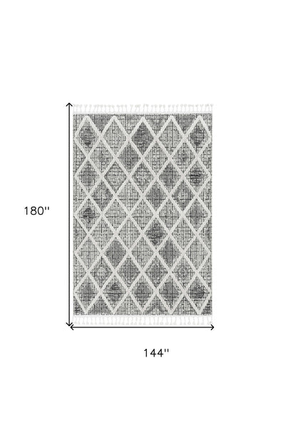 144 X 180 Charcoal Polyester Rug