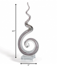 MultiColor Glass Corkscrew Centerpiece Tall