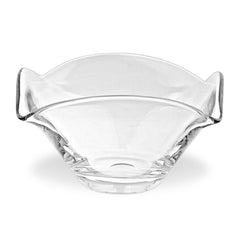 9 Mouth Blown Crystal European Made Square Wavy Fruit Bowl